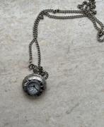 ketting met horloge hanger, Gebruikt, Ophalen of Verzenden, Zilver, Overige materialen