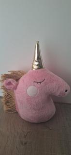 Roze eenhoorn knuffel met gouden hoorn, Ophalen of Verzenden, Zo goed als nieuw, Overige typen