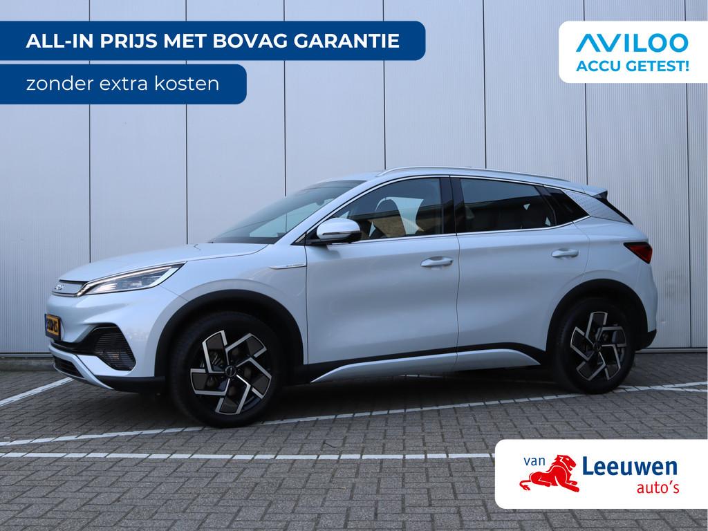 BYD ATTO 3 Design 60 kWh | Panoramadak | Leder | SOH 93,5% |, Auto's, BYD, 12 maanden, Gebruikt, Zwart, 33 min