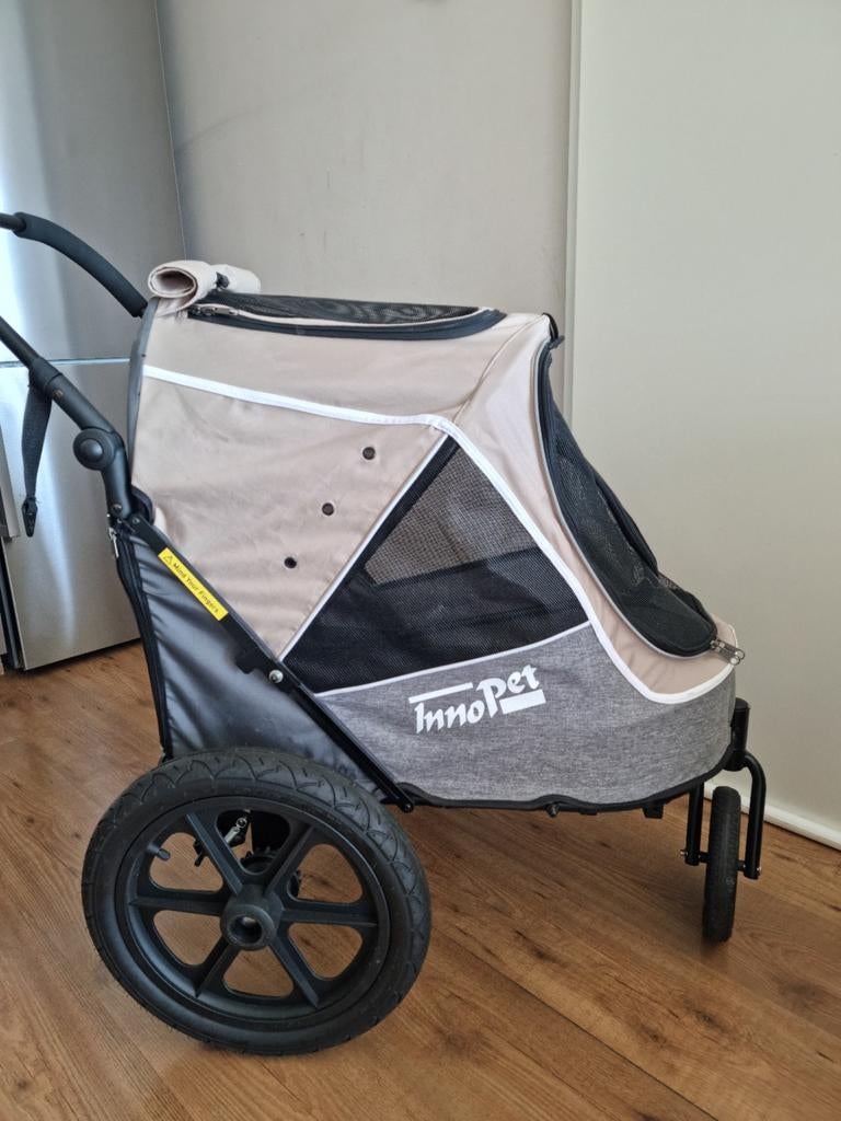 InnoPet 2-in-1 Hondenkar (Fietskar + Buggy) – Beige – Comple, Ophalen, Zo goed als nieuw
