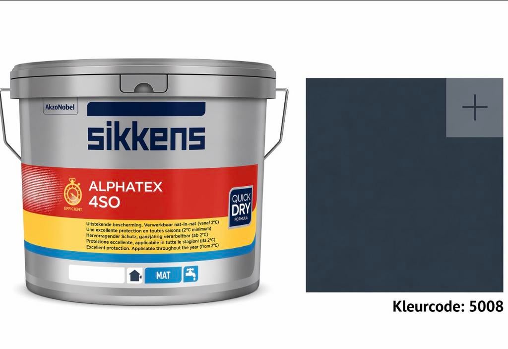 Sikkens latex 10l binnen en buiten Ral 5008 nieuw, 10 tot 15 liter, Ophalen of Verzenden, Nieuw, Wit