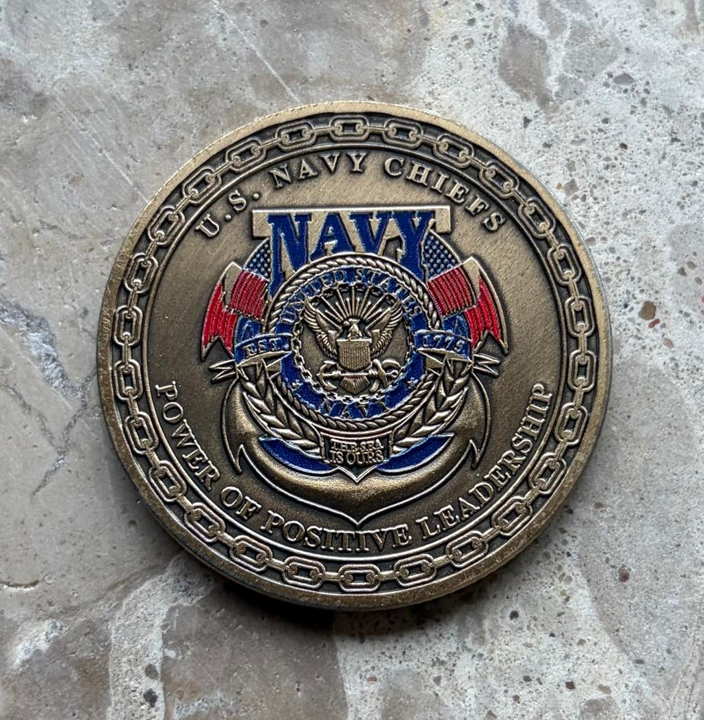 US Navy coin, Verzamelen, Militaria | Algemeen, Ophalen of Verzenden, Marine, Amerika, Embleem of Badge