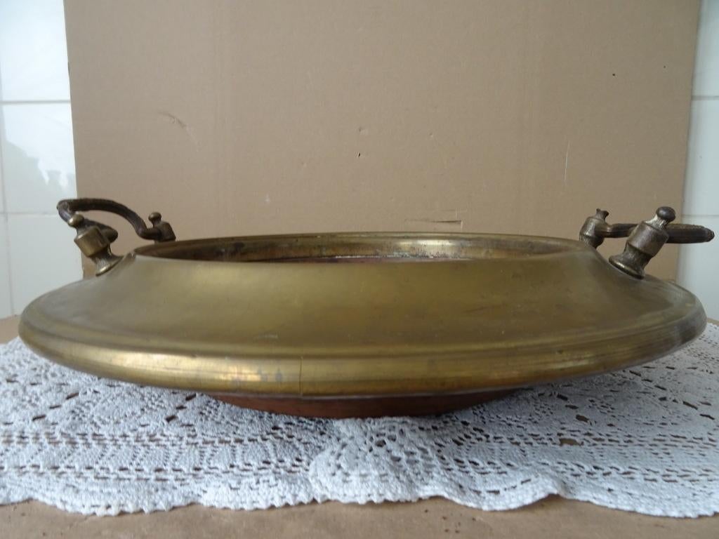 Curiosa antieke koperen vuurschaal vuurpot brassero 45cm1910, Antiek en Kunst, Ophalen of Verzenden