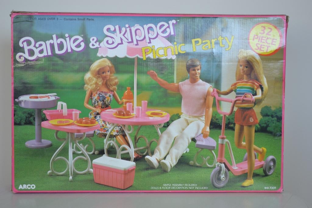 Barbie & Skipper Picnic Party (Mattel, 1989), Verzamelen, Poppen, Ophalen of Verzenden, Nieuw, Pop