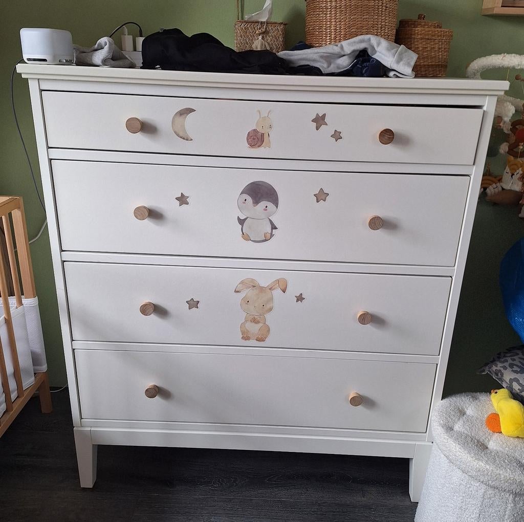 Commode met 4 lades Ikea Hemnes Koppang wit kast, Kinderen en Baby's, Kinderkamer | Commodes en Kasten, Ophalen, Gebruikt, 50 tot 70 cm