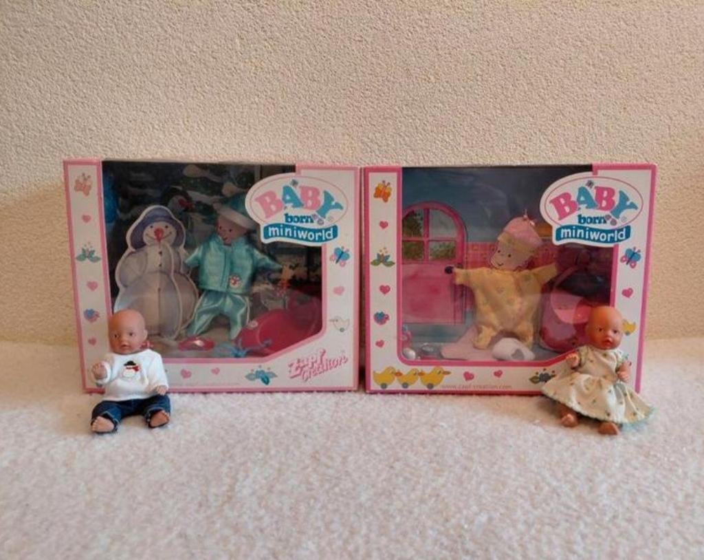 Baby Born Mini World // 2 Setjes + Popjes erbij., Verzamelen, Ophalen of Verzenden, Zo goed als nieuw, Poppenhuis