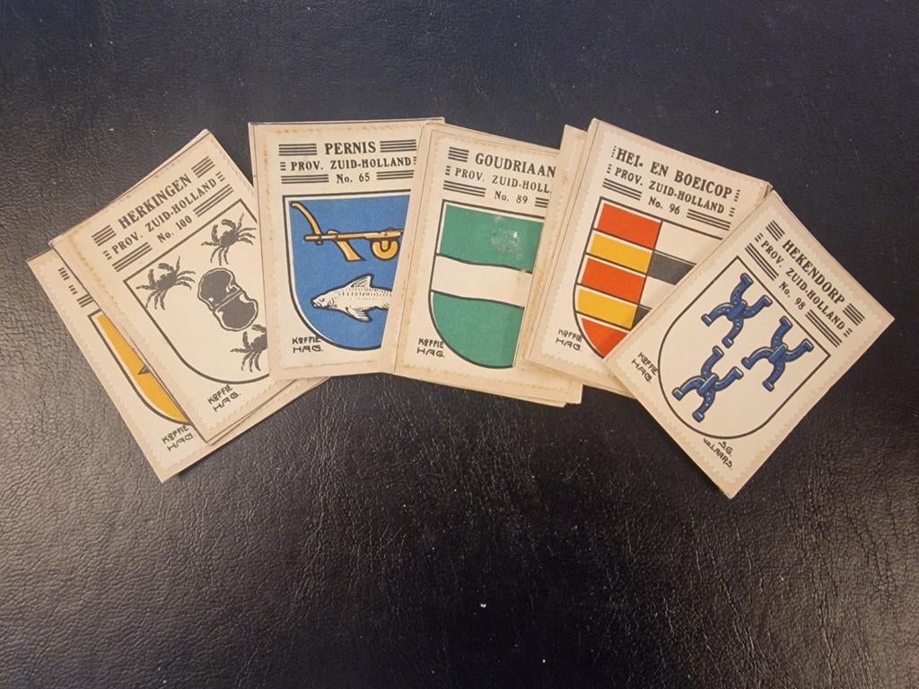 Postzegels met gemeente wapen uit Zuid Holland op papier., Postzegels en Munten, Postzegels | Nederland, Ophalen of Verzenden