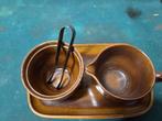 roomstel vintage bruin aardewerk, Ophalen of Verzenden