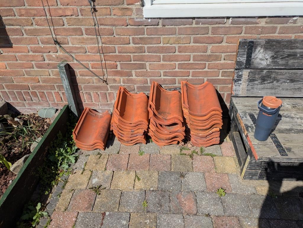 Gebruikte dakpannen, Ophalen, Gebruikt, Steen of Klei, 15 m² of meer