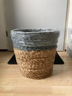 Grote mand plantenmand zeegras met grijze rand, Huis en Inrichting, Woonaccessoires | Schalen en Manden, Mand, Rond, Nieuw, Ophalen of Verzenden