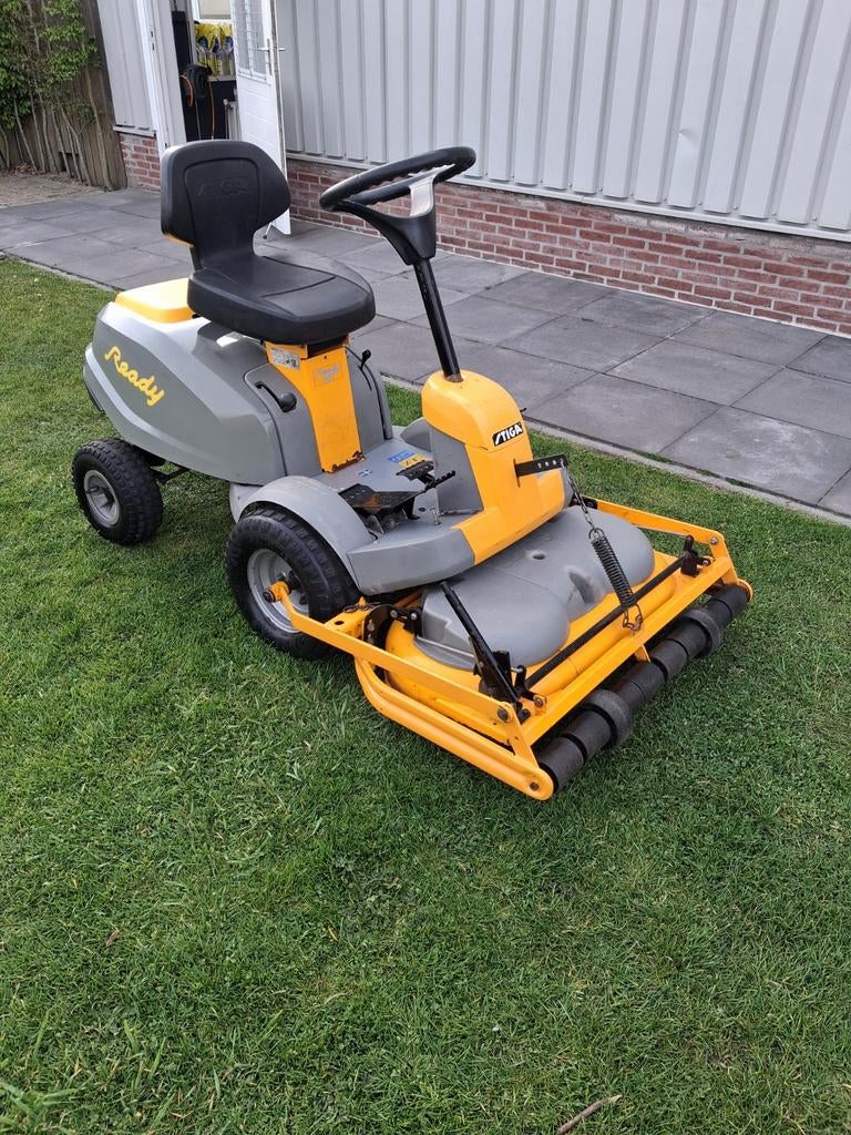 Stiga ready 16HST 15,5pk B&S / recent vernieuwd mulchdek, Ophalen, Benzine, Gebruikt, Stiga