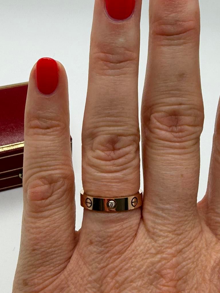 Prachtige 18 karaat gouden ‘love’ ring Cartier maat 55, Cartier, Ophalen of Verzenden, Met edelsteen, Dame