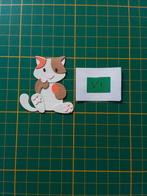 V1 Stansjes witte lapjes kat met oranje /bruine vlekken, Hobby en Vrije tijd, Ophalen of Verzenden, Nieuw, Kerst