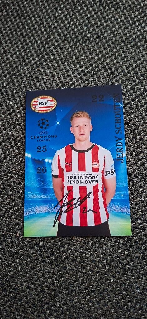 Foto met handtekening; Jerdy Schouten # PSV 25/26, Ophalen of Verzenden, Nieuw, PSV, Overige typen