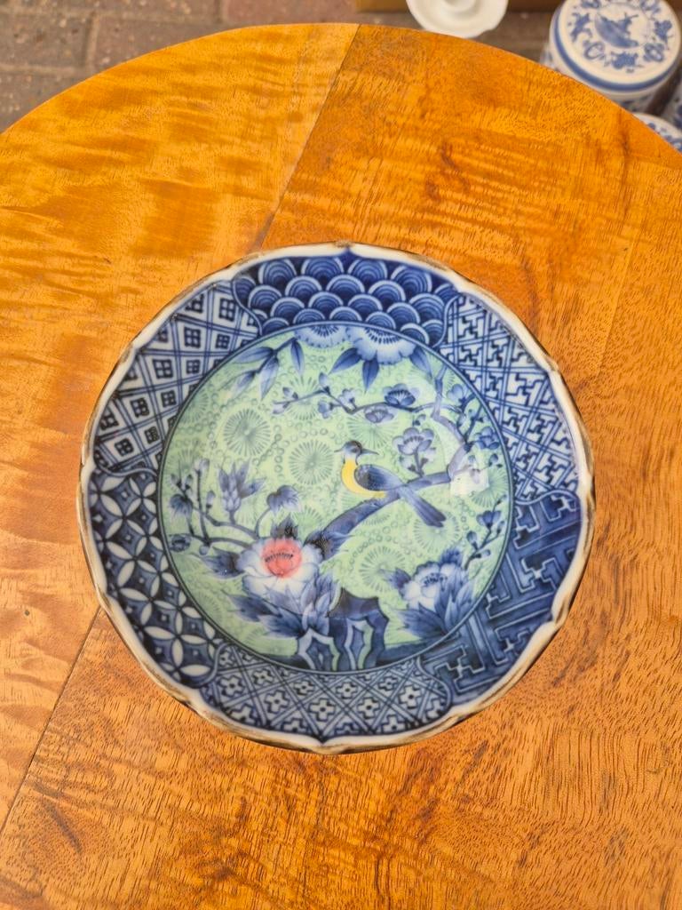 Prachtig Japans Arita Yaki Porseleinen Schoteltje - 13cm, Ophalen of Verzenden