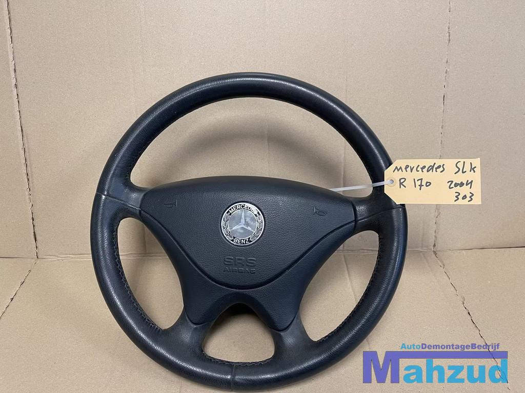 MERCEDES SLK R170 W208 Stuurwiel stuur leer zwart met airbag, Gebruikt, Mercedes-Benz AG, Mercedes-Benz, Ophalen of Verzenden