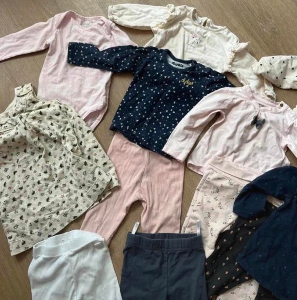 Meisjeskleding lente Bundel Maat 74/80 – 12 Stuks, Ophalen of Verzenden, Zo goed als nieuw, Maat 74