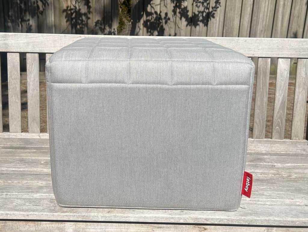Fatboy Avenue poef grijs 2 stuks, Huis en Inrichting, Banken | Voetenbanken en Poefen, Ophalen, Stof, Zo goed als nieuw, 50 tot 75 cm