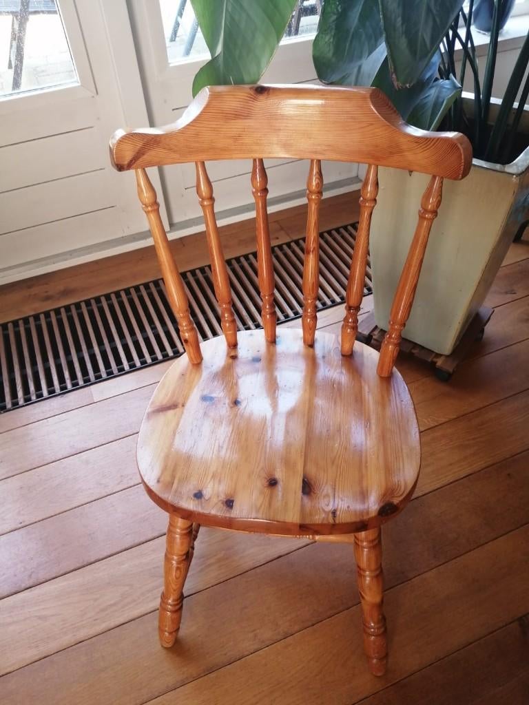 Grenen stoel, Huis en Inrichting, Stoelen, Ophalen, Gebruikt, Bruin, Klassiek