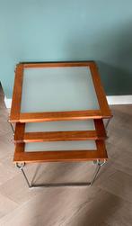 3 VINTAGE Hyllinge Møbler Denemarken bijzettafels, Ophalen, Minder dan 45 cm, Gebruikt, 55 tot 75 cm