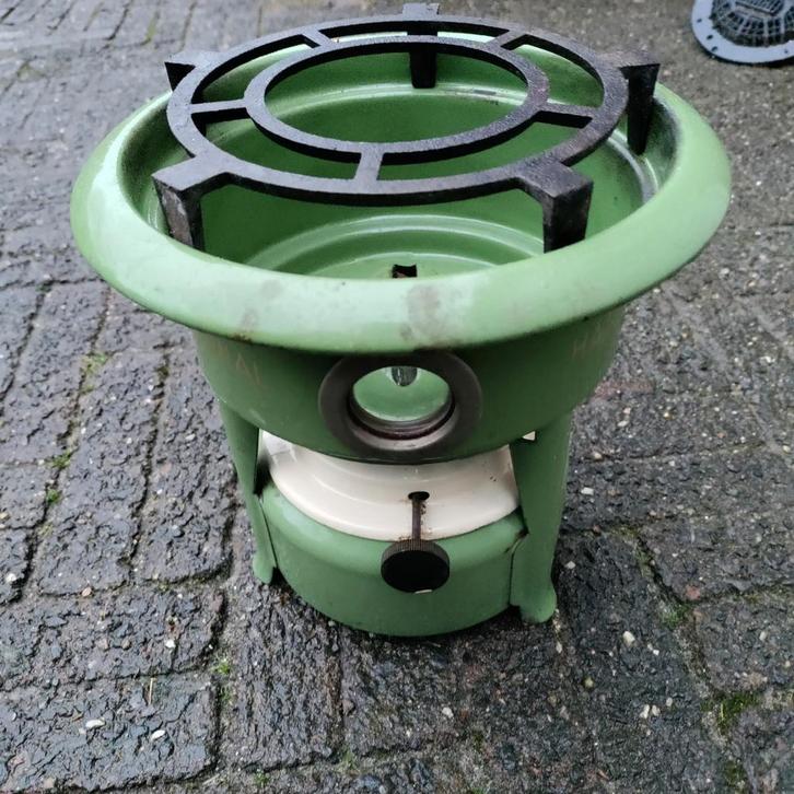 Petroleumstel,Groen,1 lont,1970,petroleum, Antiek en Kunst, Antiek | Emaille, Ophalen of Verzenden