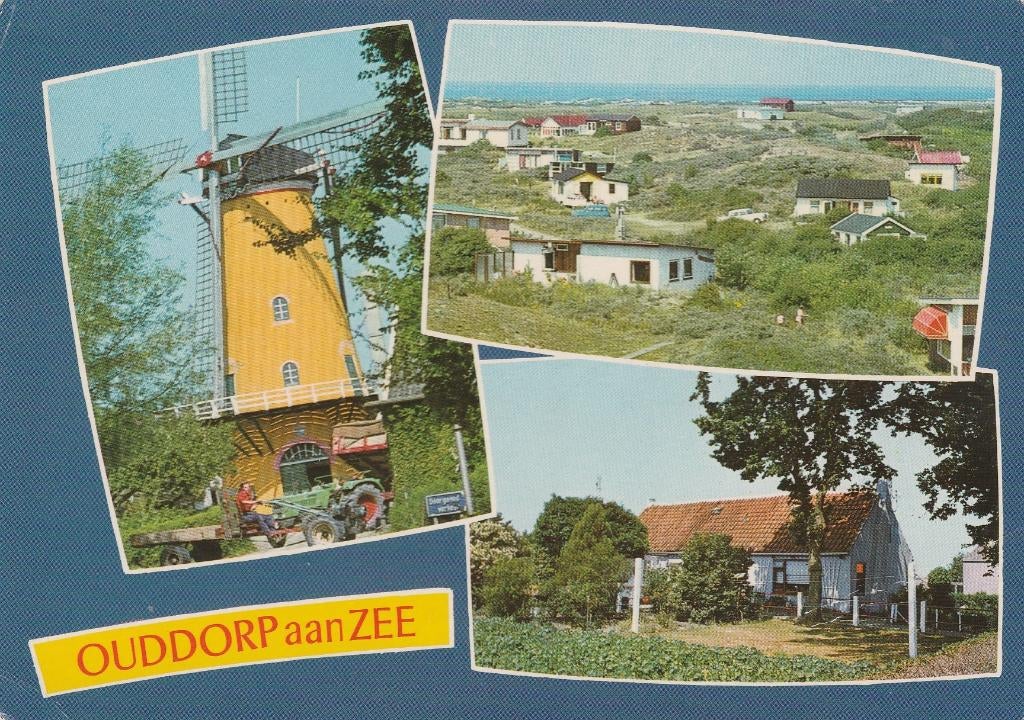 OUDDORP AAN ZEE Molen Vakantiehuizen, Verzamelen, Ansichtkaarten | Nederland, Verzenden, 1980 tot heden, Gelopen, Zuid-Holland