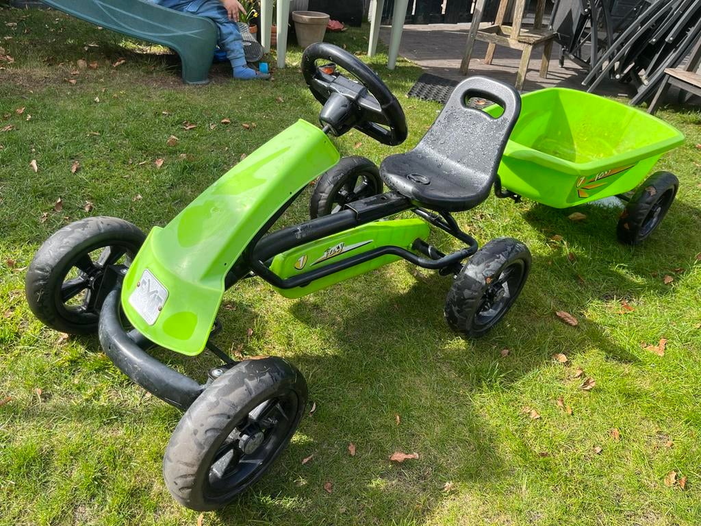 Exit Foxy skelter met aanhanger, Kinderen en Baby's, Speelgoed | Buiten | Skelters, Ophalen, Gebruikt, Overige merken, Met kar of aanhanger