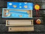 Houten speelgoed potloden, lineaal, puntenslijper, paperclip, Ophalen of Verzenden, Zo goed als nieuw