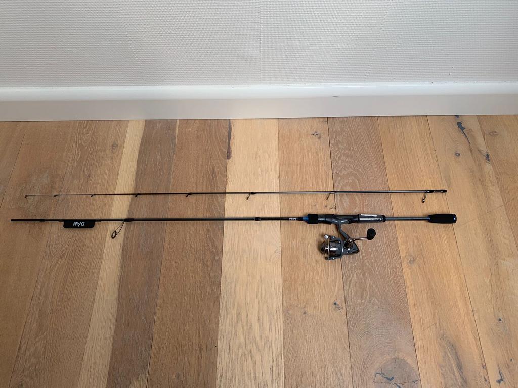 Nieuwe Dam Salt-X spinhengel + Mitchell molen, 2.25m 2.5-10g, Watersport en Boten, Mitchell, Nieuw, Ophalen of Verzenden, Mitchell