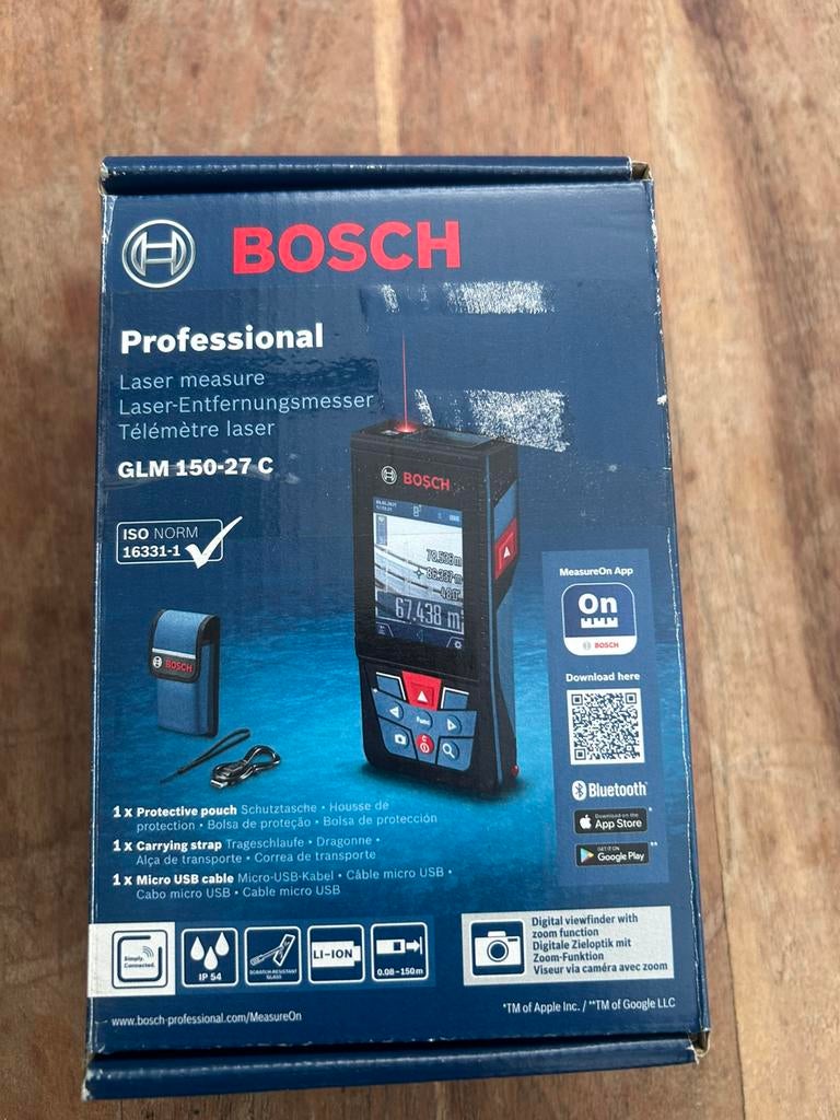 Bosch  GLM150-27c afstandsmeter, Ophalen of Verzenden, Nieuw, Afstand