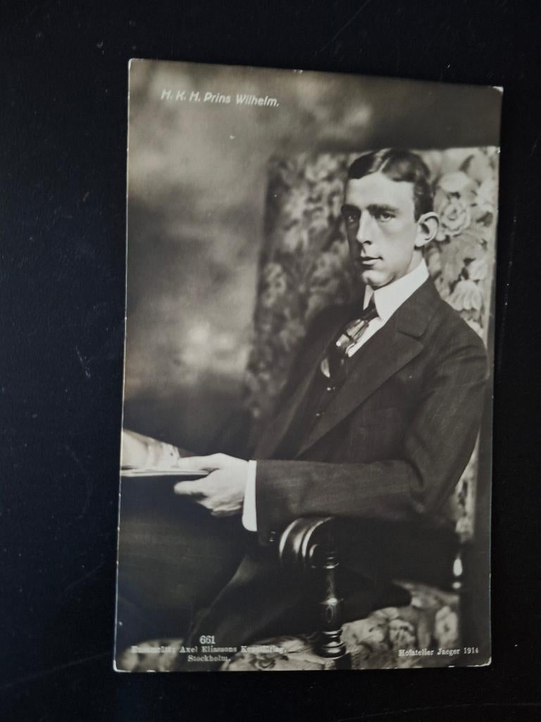 Prins wilhelm zweden, Verzenden, Gebruikt, Buitenland, Kaart, Foto of Prent