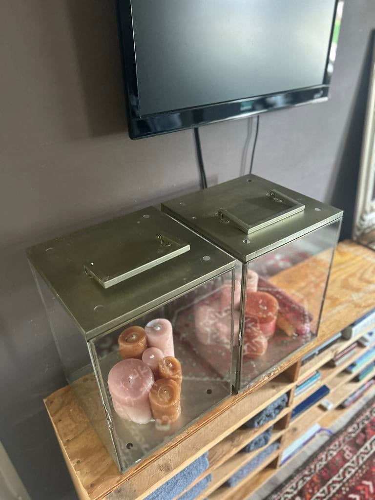 Grote windlichten glas Riviera Maison, Huis en Inrichting, Woonaccessoires | Kandelaars en Kaarsen, Overige materialen, Overige kleuren