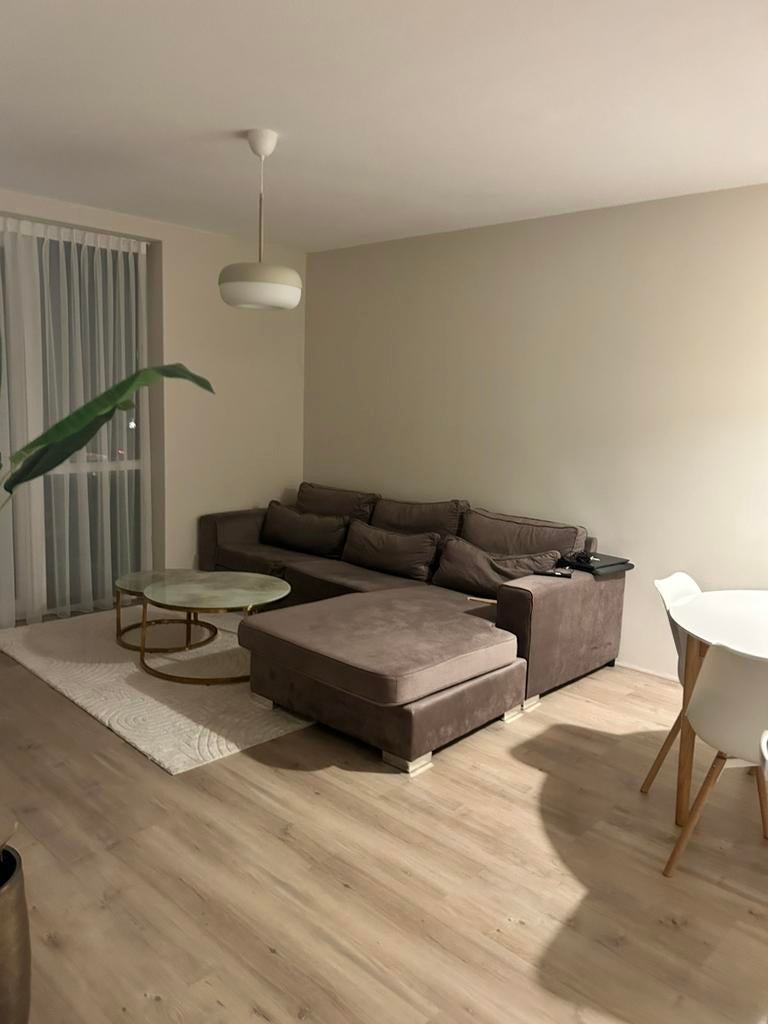 Bankstel Beige L-Vorm, Ophalen, Beige, Zo goed als nieuw, Minder dan 10 m²