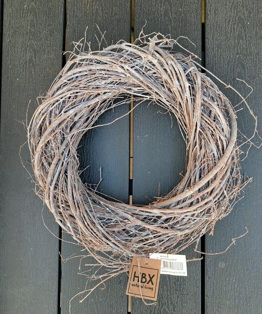 Decoratieve Wilgenkrans - HBX Natural Living, Ophalen of Verzenden