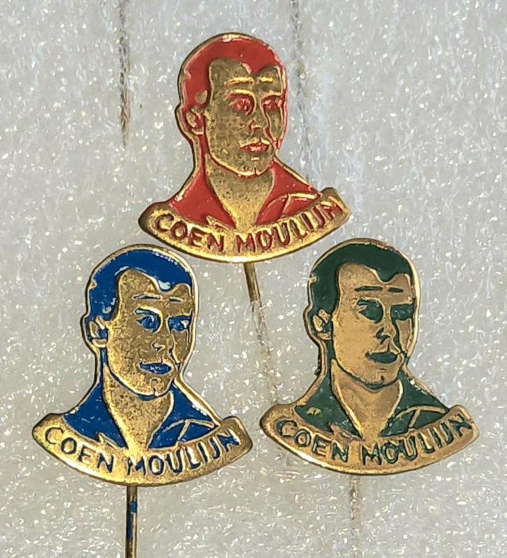 Coen Moulijn Speldjes - Set van 3, Verzamelen, Speldjes, Pins en Buttons, Gebruikt, Speldje of Pin, Sport, Ophalen of Verzenden