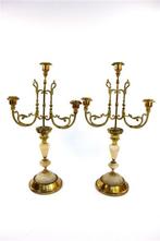 Vintage Franse kandelaars, Antiek en Kunst, Ophalen of Verzenden, Koper of Brons