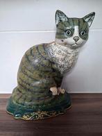 Gietijzeren handgeschilderde kat, Ophalen of Verzenden