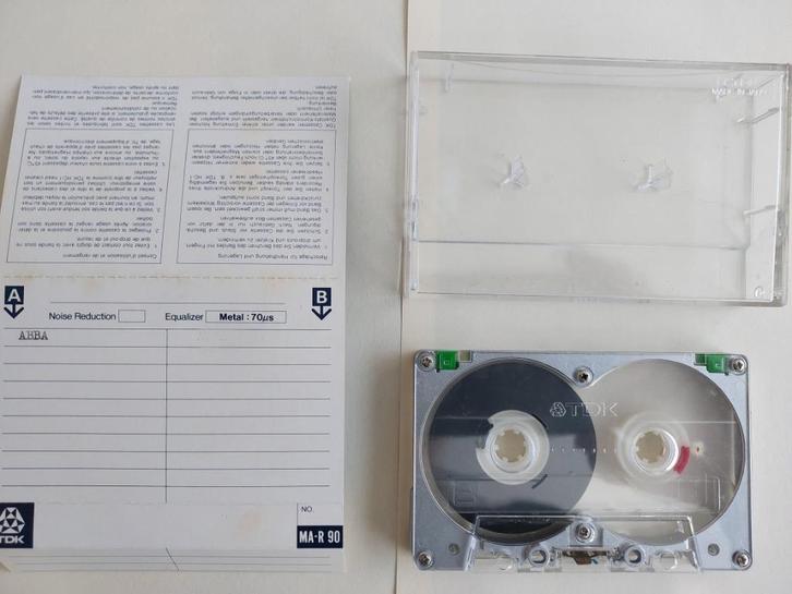 ZELDZAAM TDK CASSETTE BAND MA-R C90 .OOIT 1 X OPGENOMEN  MET, Cd's en Dvd's, Cassettebandjes, Gebruikt, Origineel, Overige genres