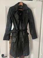 Te koop zwart leren dames jas, Ophalen of Verzenden, Gedragen, Maat 36 (S), Zwart