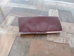 vintage echt lederen clutch, lees omschrijving, Ophalen of Verzenden, Gebruikt, Rood, Avondtasje
