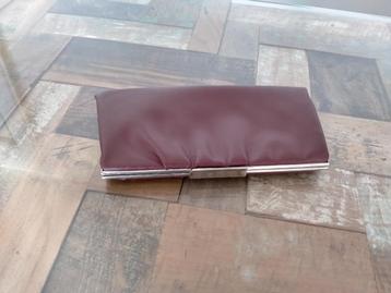 vintage echt lederen clutch, lees omschrijving beschikbaar voor biedingen
