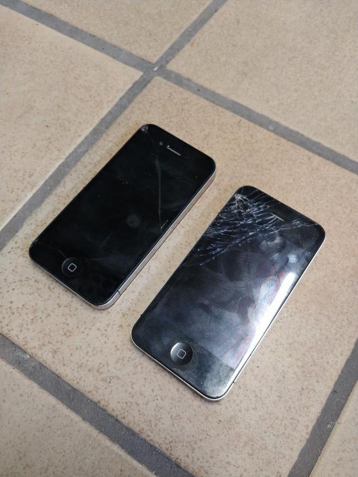 Setje iPhone 4, Telecommunicatie, Mobiele telefoons | Apple iPhone, Gebruikt, iPhone 4, Zwart, Ophalen of Verzenden