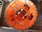 Grote schaal diameter 55cm hand painted in Africa, Ophalen