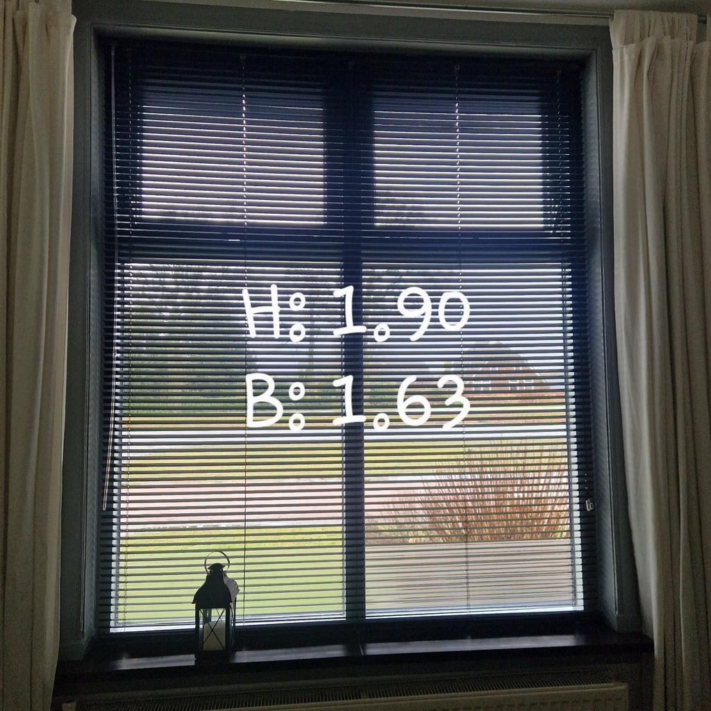 Zwarte jaloezieën/luxaflex diverse maten, Ophalen, Gebruikt, 100 tot 150 cm, Zwart