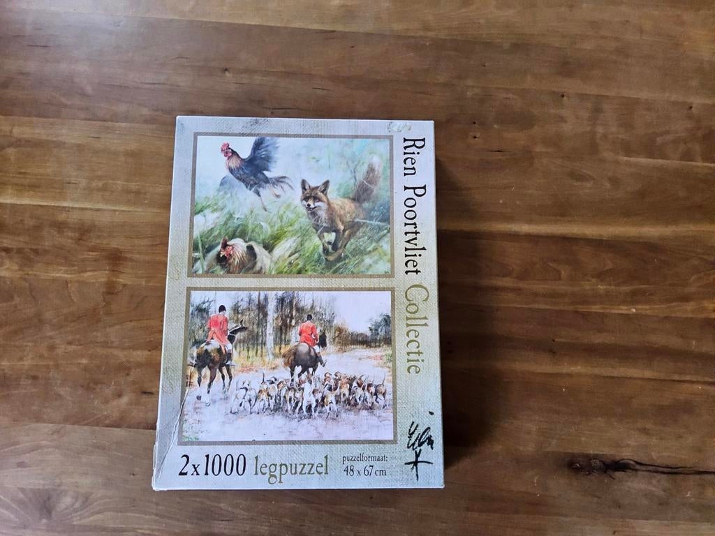 Rien Poortvliet  Legpuzzels 2x1000 stuks voor € 4,00 totaal, Ophalen of Verzenden, Meer dan 1500 stukjes, Gebruikt, Legpuzzel