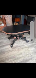 Unieke antieke spinnekop tafel met houtsnijwerk, Ophalen of Verzenden