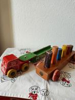2 leuke houten karretjes, waarvan 1 van 'Nooitgedagt IJlst', Verzenden