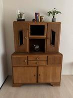 Buffetkast jaren ‘30-‘50, Huis en Inrichting, Kasten | Buffetkasten, Ophalen, Gebruikt, 100 tot 150 cm, Glas