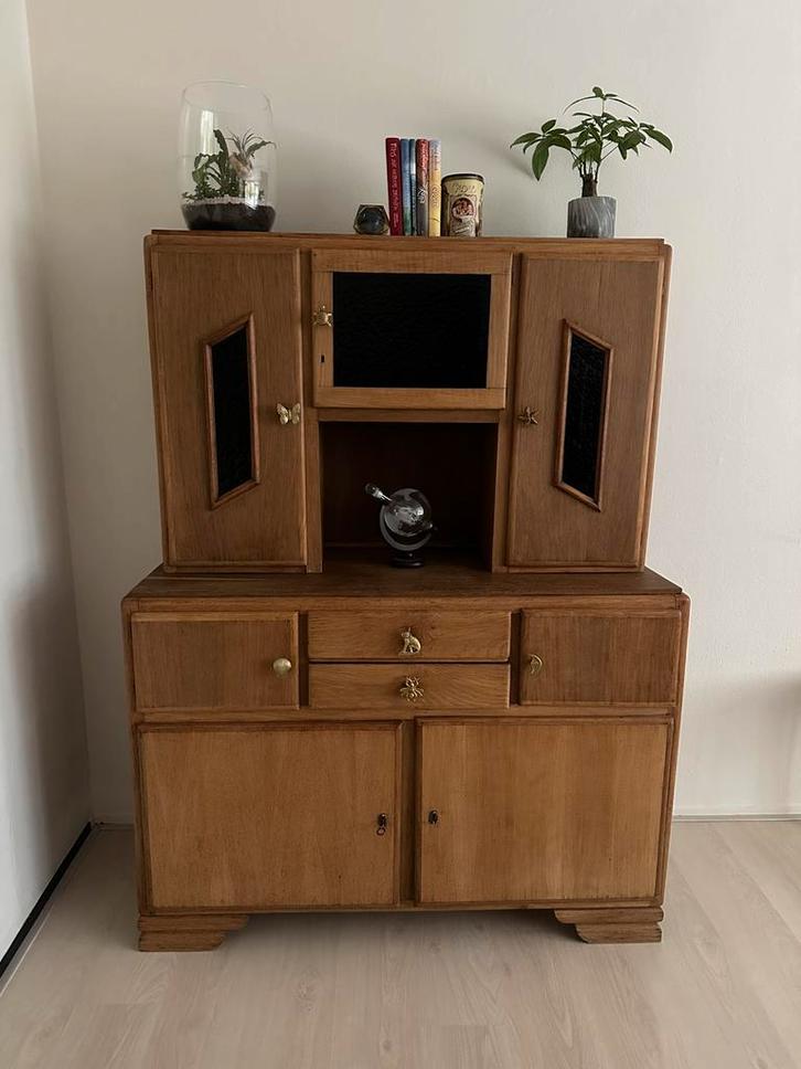 Buffetkast jaren ‘30-‘50, Huis en Inrichting, Kasten | Buffetkasten, Gebruikt, 150 tot 200 cm, 100 tot 150 cm, 50 tot 75 cm, Met lade(s)