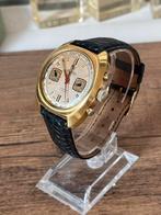 Vintage montdor chronograaf 37mm valjoux landeron watch, Ophalen of Verzenden, Zo goed als nieuw, Zwart, Android